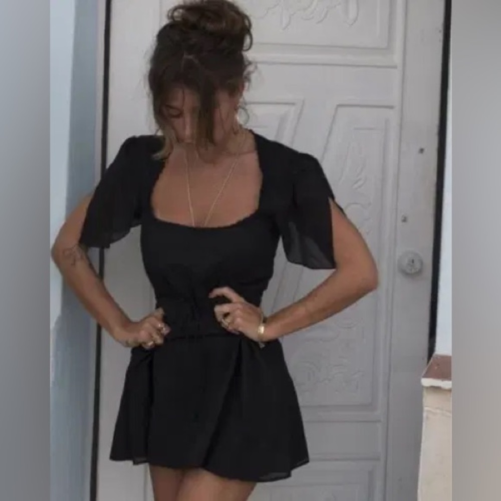 The Rose Milk black mini dress size small brand new in packaging